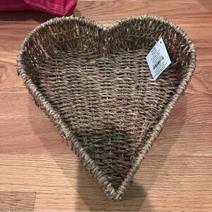 Hobby Lobby Natural Seagrass Heart Storage Basket